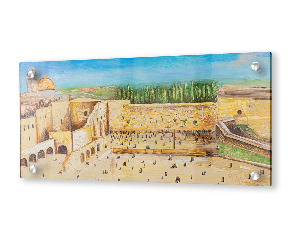 Vibrant Kosel Wailing Wall Painting: Abstract Jewish Art Home Decor