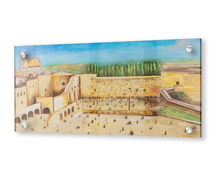Kosel in Color Painting — lucite Wall Art | Judaica Square Lakewood