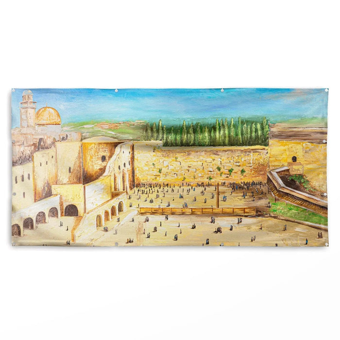 Kosel in Color Vinyl Sukkah Decoration — Sukkah Decor | Judaica Square Lakewood