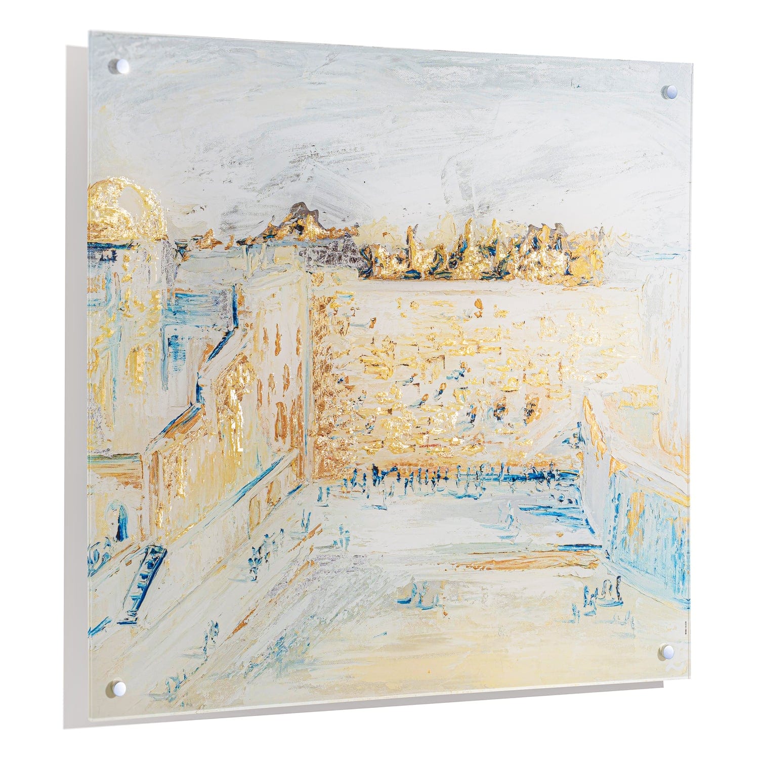 Kosel Plaza of Gray & Gold Painting: Elegant Wall Art for Modern Homes
