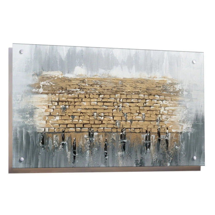 Kosel Reflected in Prayer Painting — lucite Wall Art | Judaica Square Lakewood