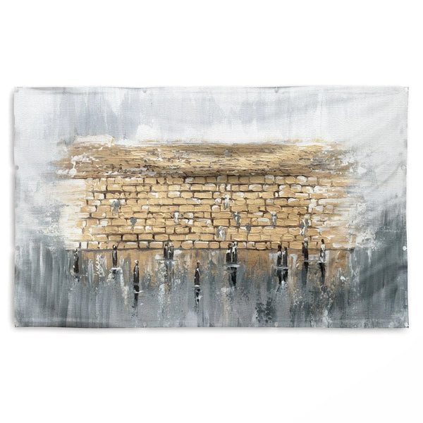 Kosel Reflected in Prayer Vinyl Sukkah Decoration — hero shot | Judaica Square Lakewood