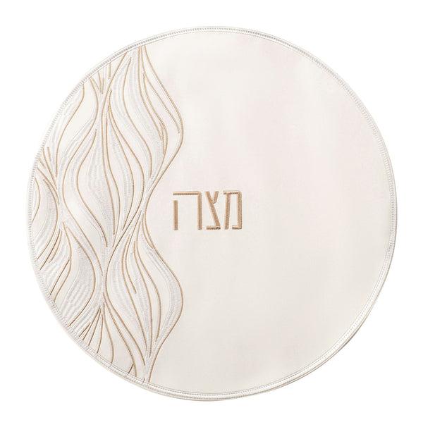 Lace Matzah Cover — Pesach Linens by Waterdale Collection — Silver Matzah Cover | Judaica Square Lakewood