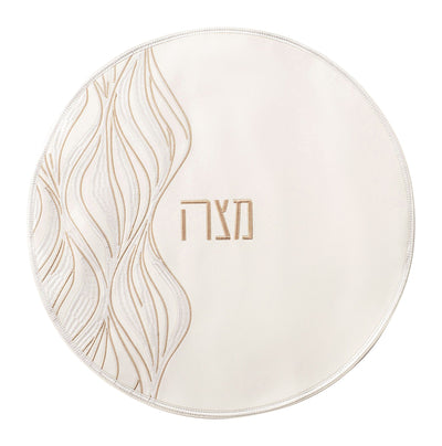 Lace Matzah Cover — Pesach Linens by Waterdale Collection — Silver Matzah Cover | Judaica Square Lakewood