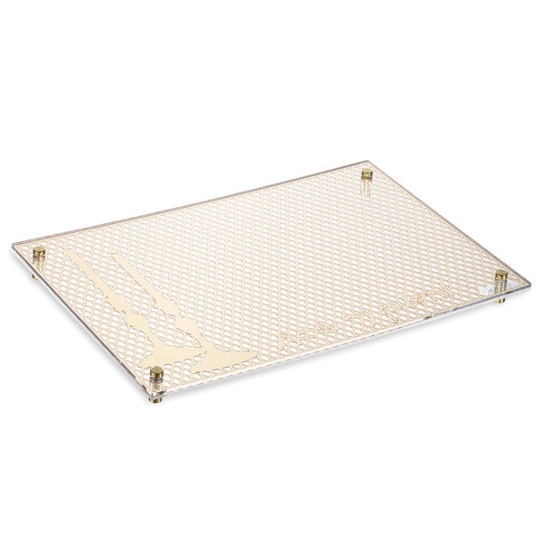 Laser Cut Hadlokas Neiros Tray — hero shot | Judaica Square Lakewood