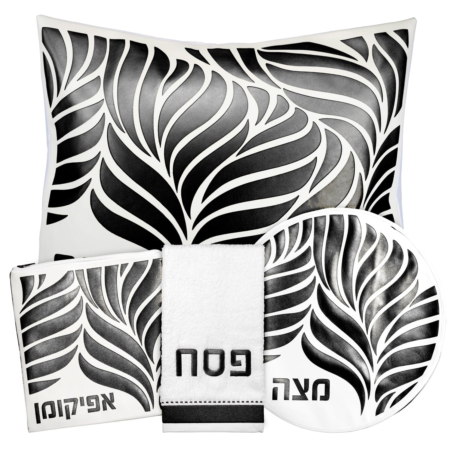 Leaf Laser Cut Pesach Set — detail view | Judaica Square Lakewood