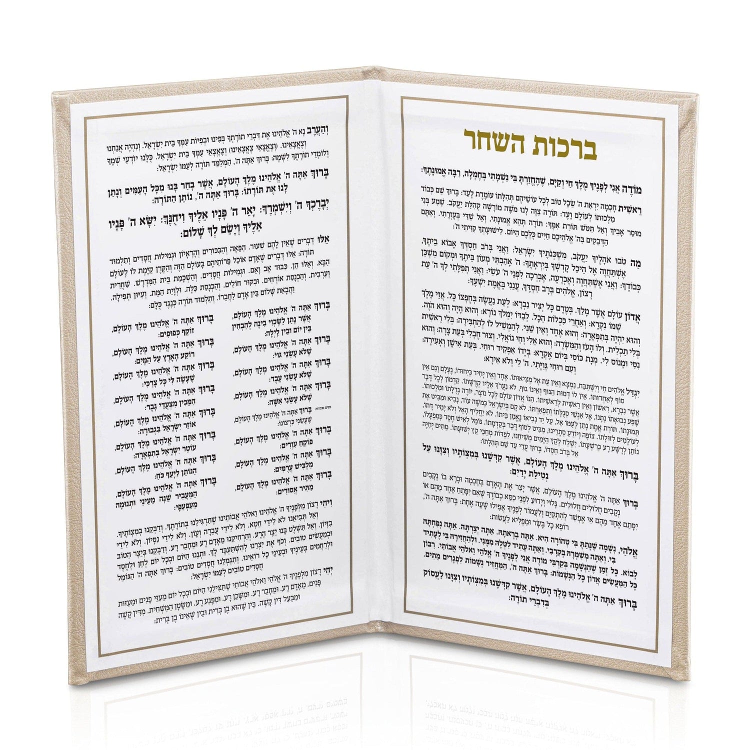 Leather Birchas Hashachar Booklet — styled in-room | Judaica Square Lakewood