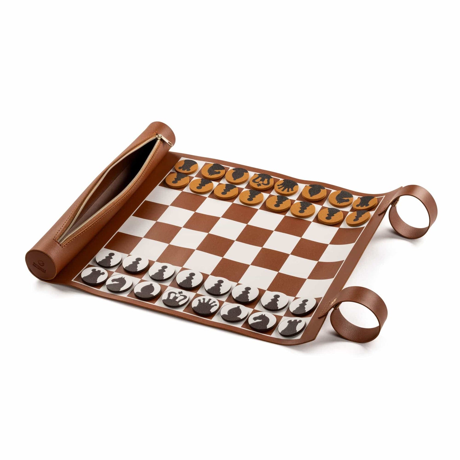 Leather Chess/Checkers Set — styled in-room | Judaica Square Lakewood