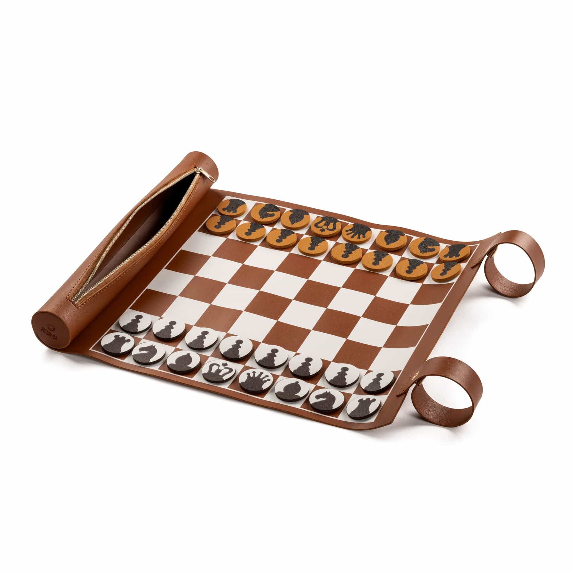 Leather Chess/Checkers Set — styled in-room | Judaica Square Lakewood