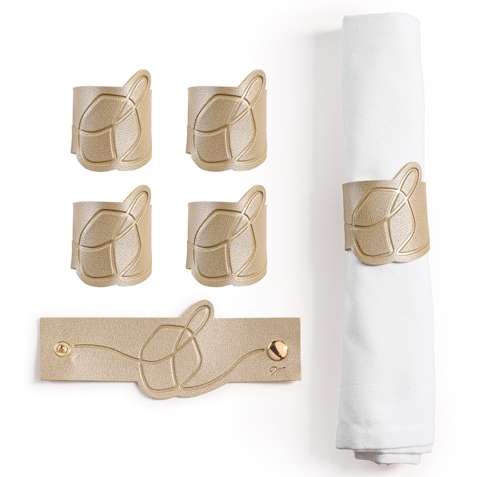 Leather Dreidel Napkin Wraps