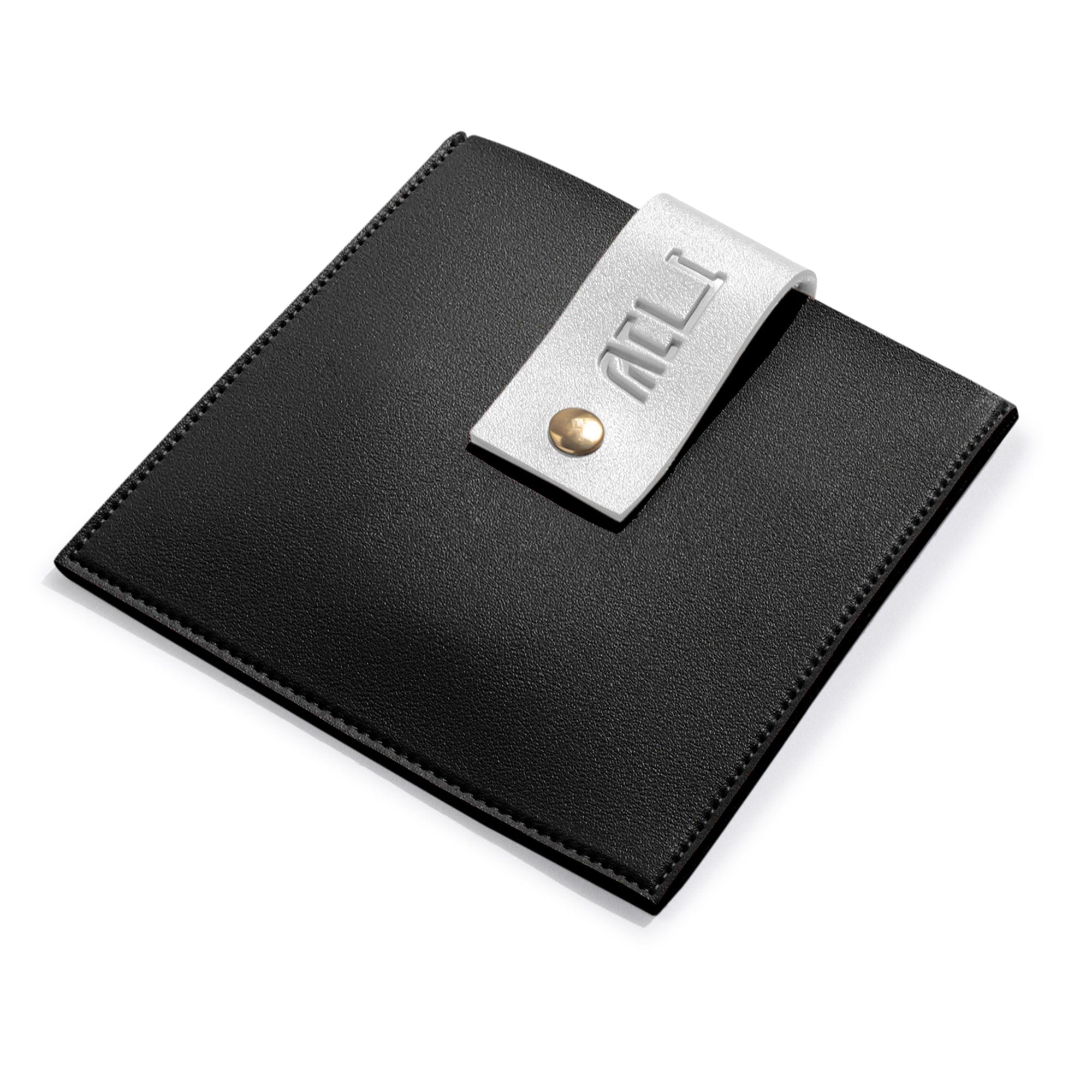 Leather Hadlokas Neiros Pouch — side detail | Judaica Square Lakewood