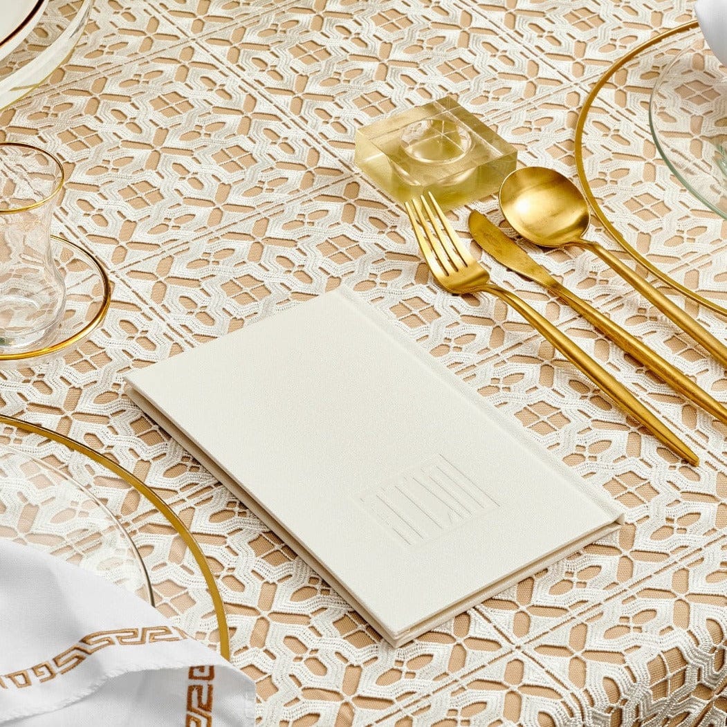 Leather Painted Haggadah — styled in-room | Judaica Square Lakewood