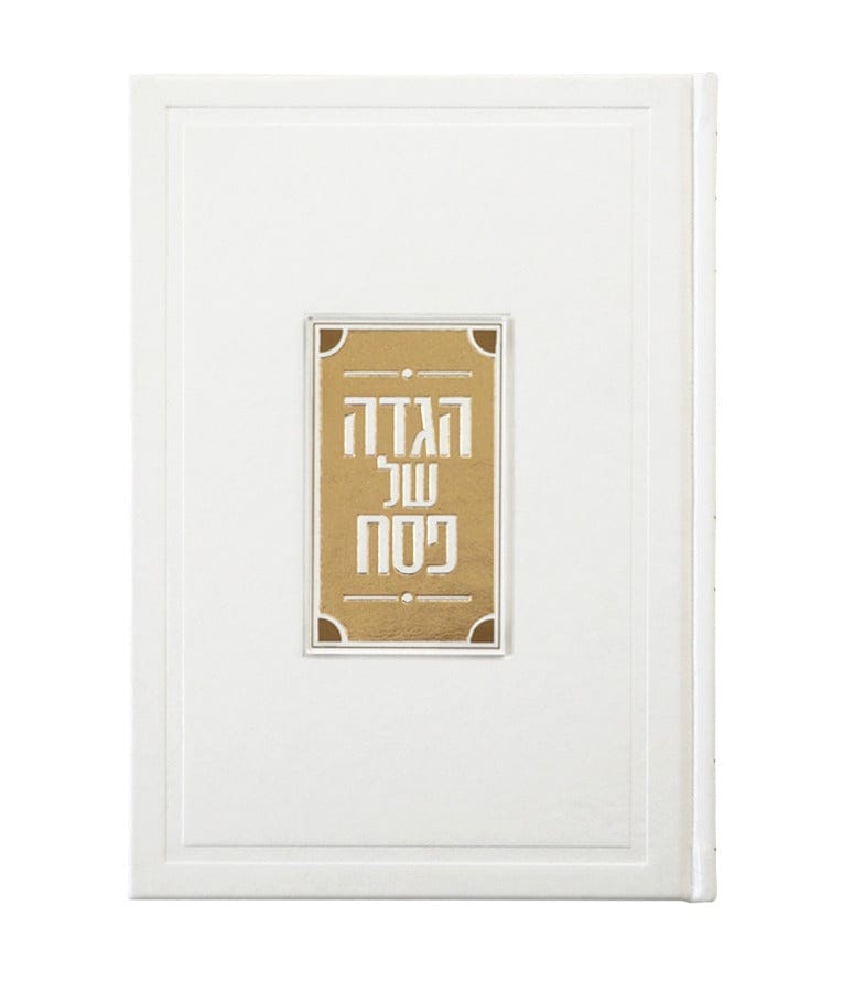 Leather Haggadah with Lucite Plate — lifestyle shot