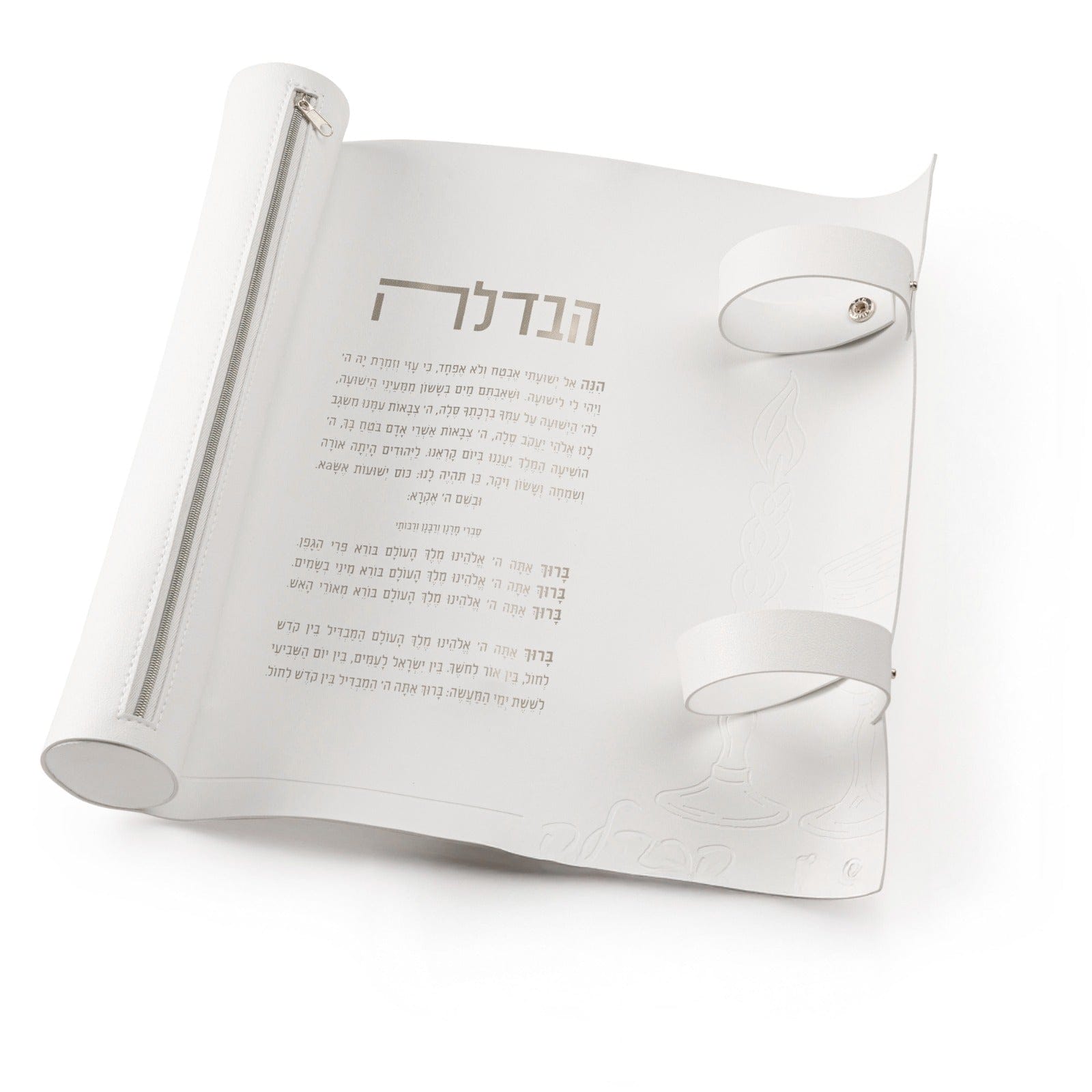 Leather Havdalah Mat (Set) — closeup | Judaica Square Lakewood