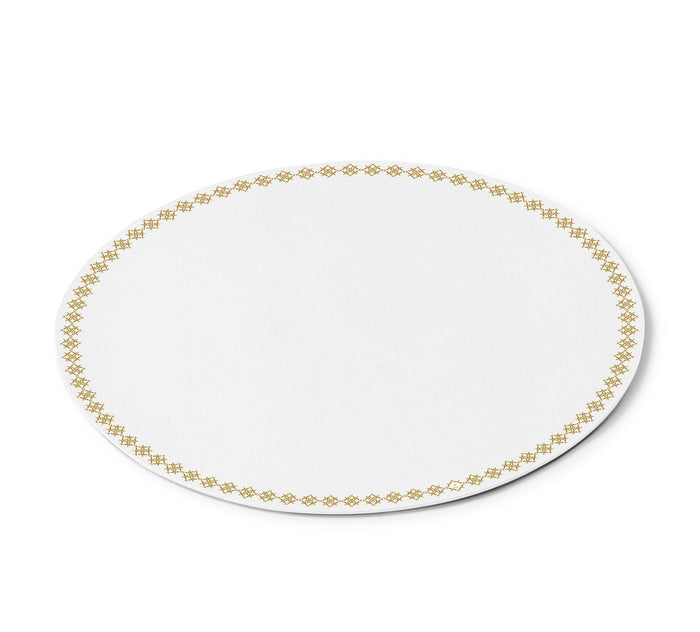 Leather Inspired Round Chargers — Charger Plate | Judaica Square Lakewood