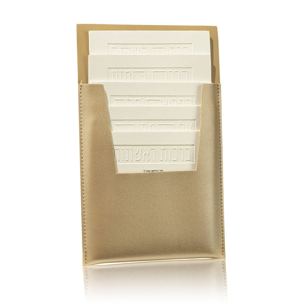 Leather Magnetic Brachos Set — hero shot | Judaica Square Lakewood