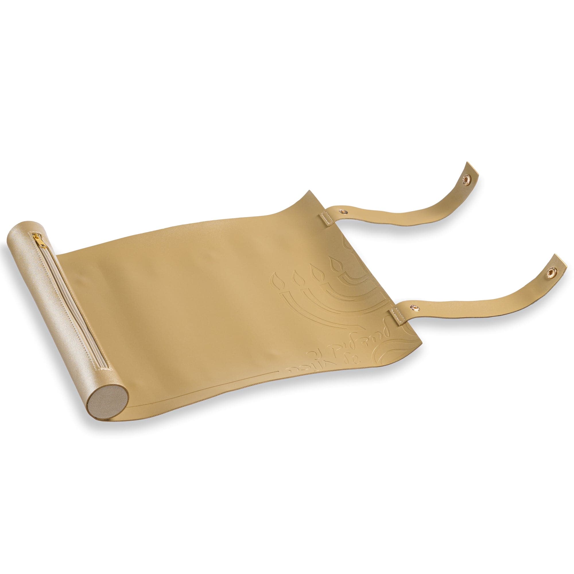 Large Leather Menorah Tray