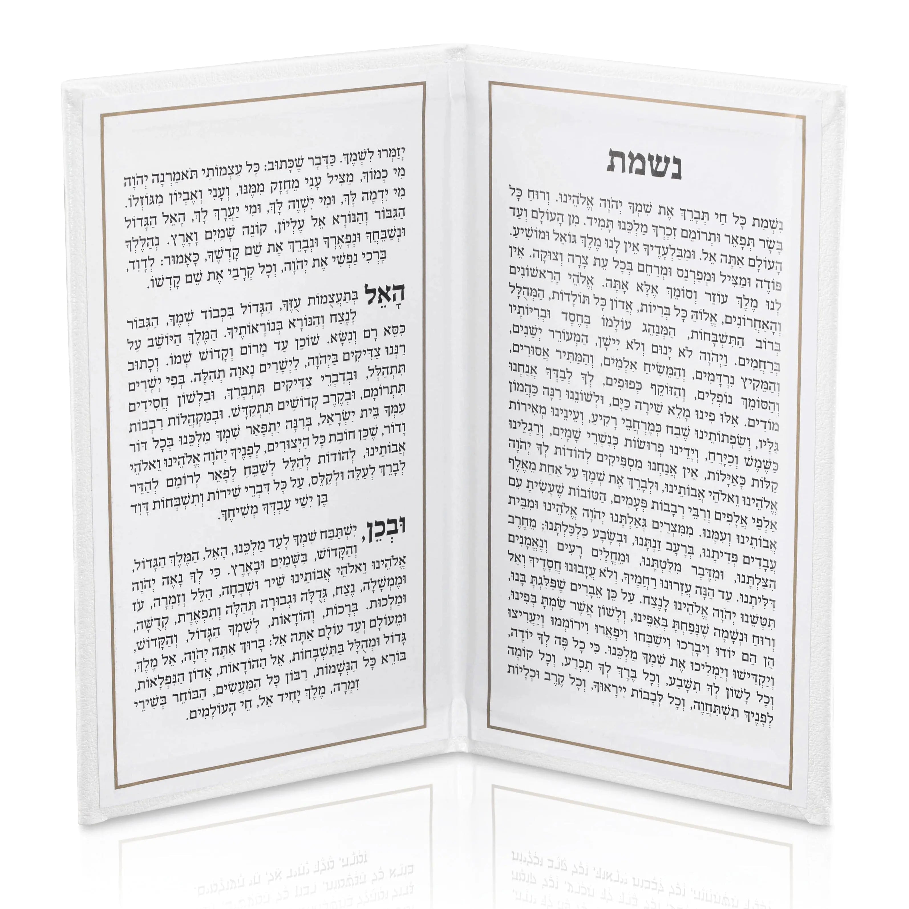 Leather Nishmas Booklet — detail view | Judaica Square Lakewood