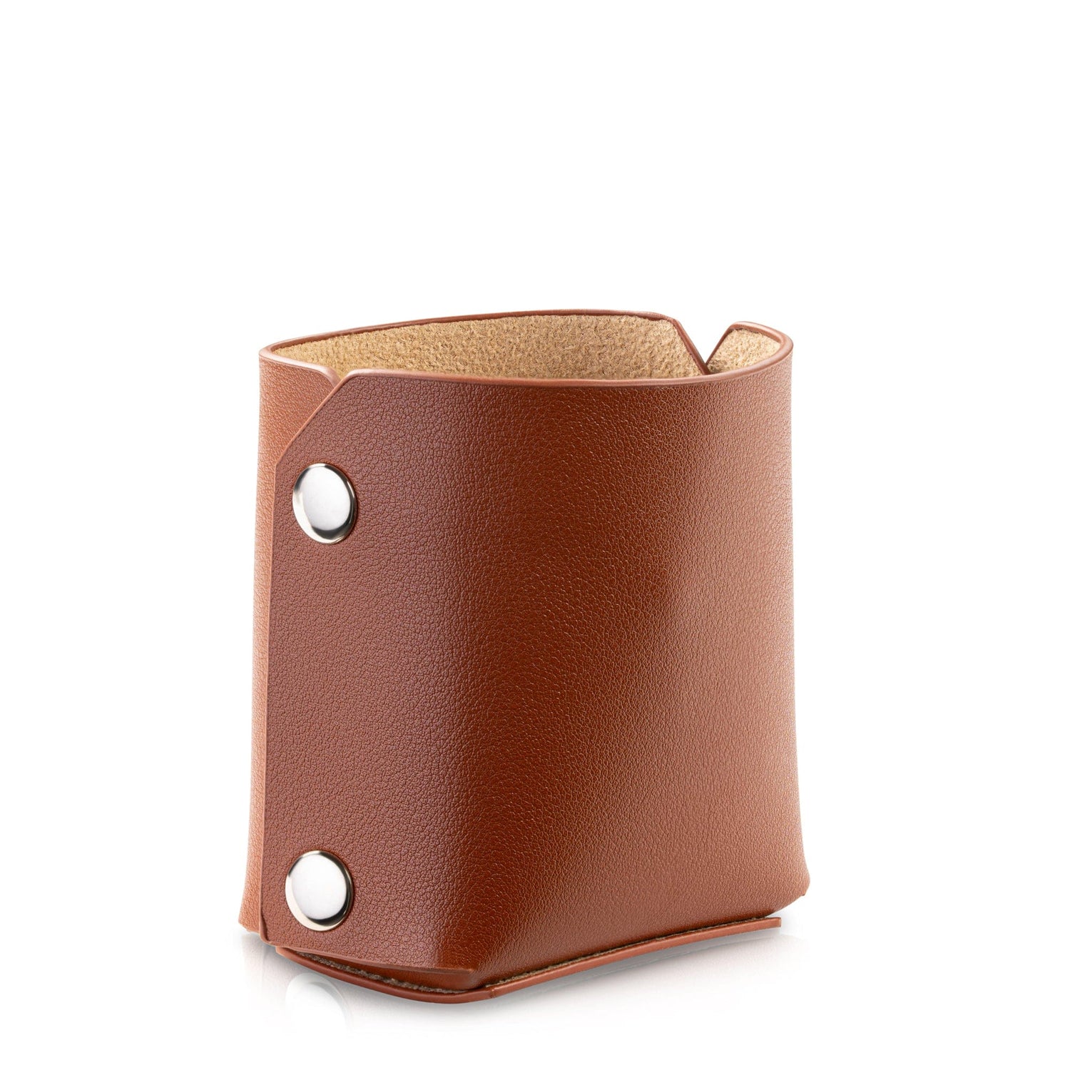 Leather Pen Cup / Holder — styled in-room | Judaica Square Lakewood