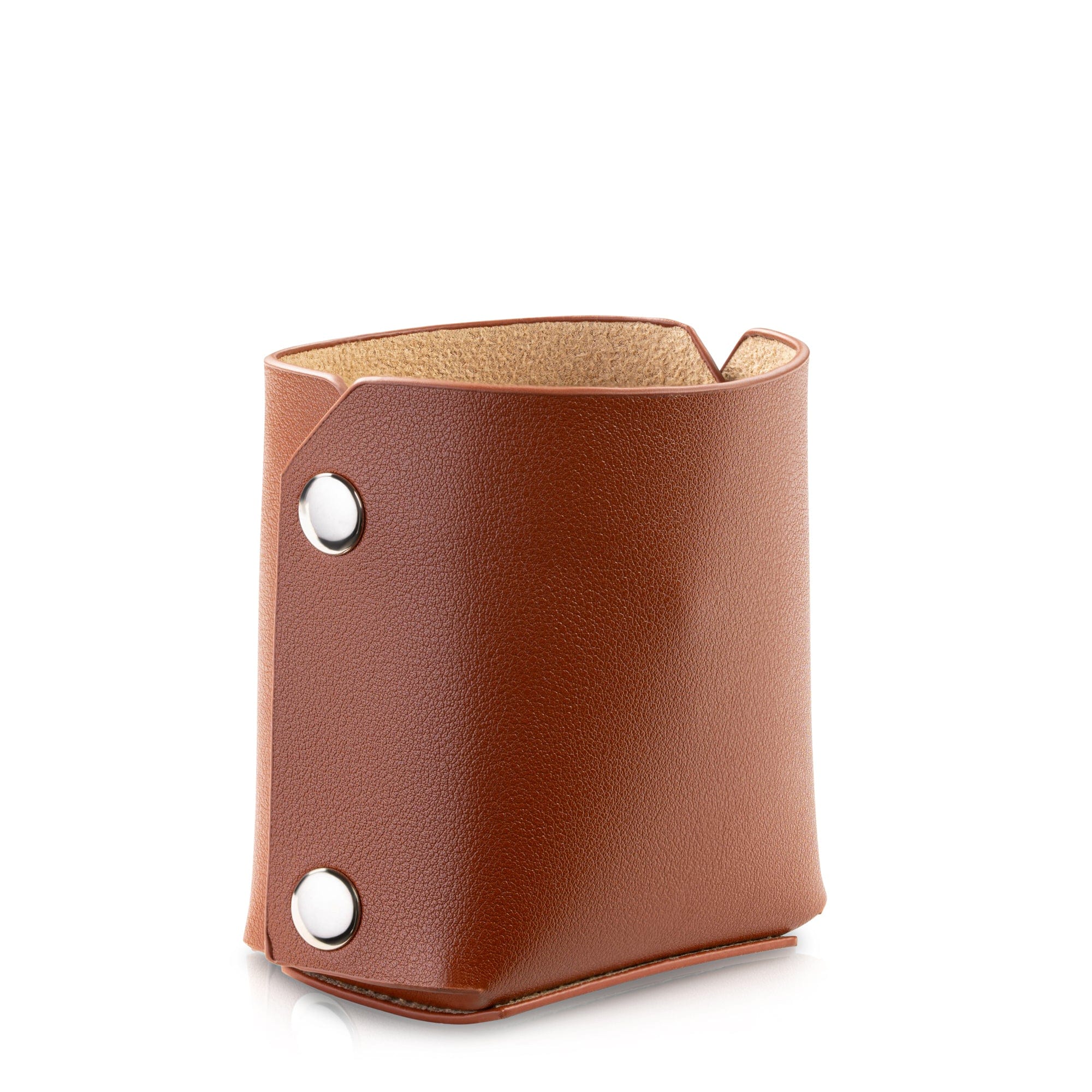 Leather Pen Cup / Holder — styled in-room | Judaica Square Lakewood