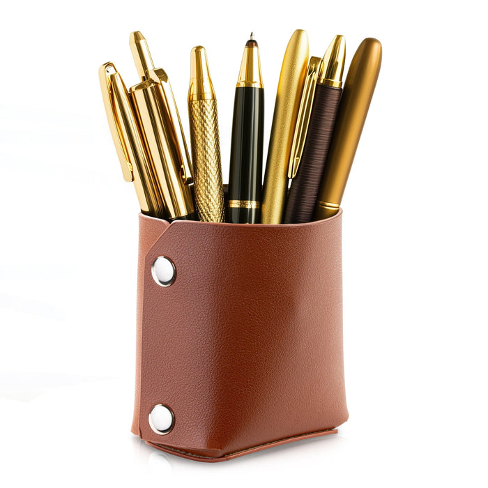 Leather Pen Cup / Holder — Tabletop | Judaica Square Lakewood