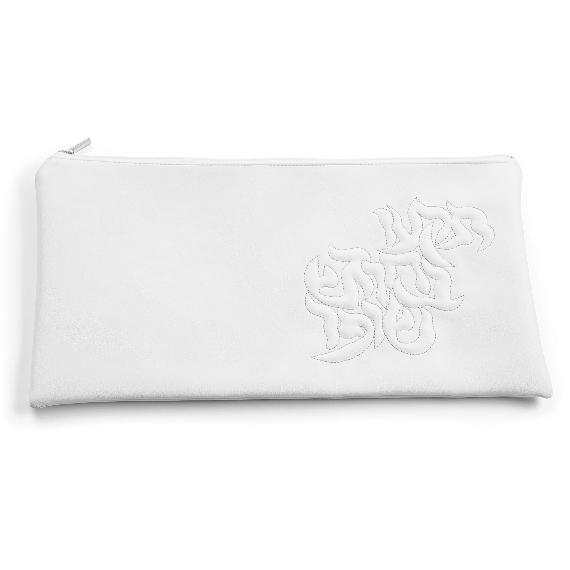 Leather Pillow Script Shofar Bag — styled in-room | Judaica Square Lakewood