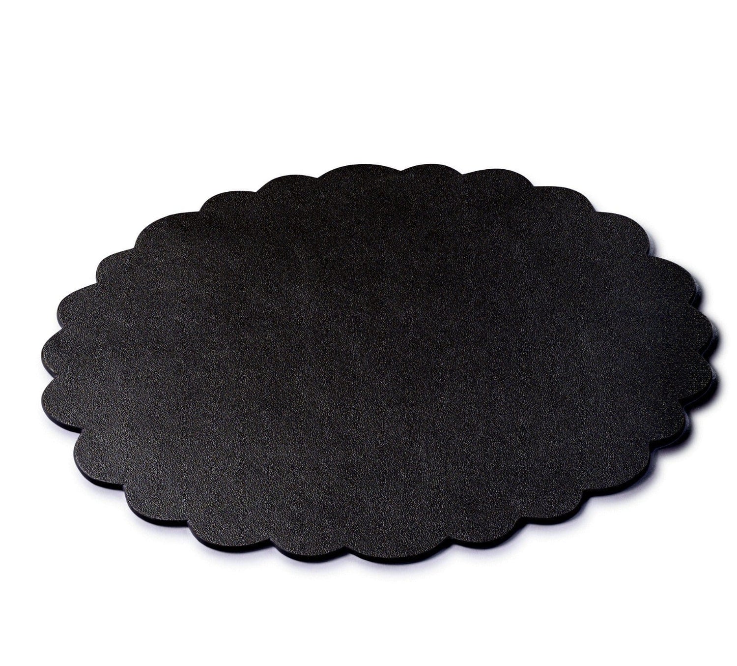 Leather Scalloped Chargers — lifestyle shot | Judaica Square Lakewood