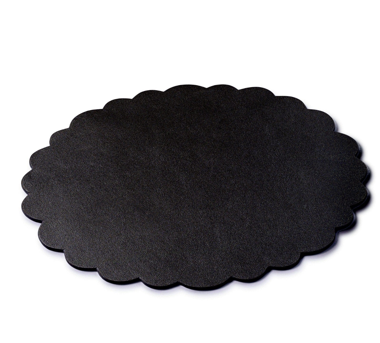 Leather Scalloped Chargers — lifestyle shot | Judaica Square Lakewood