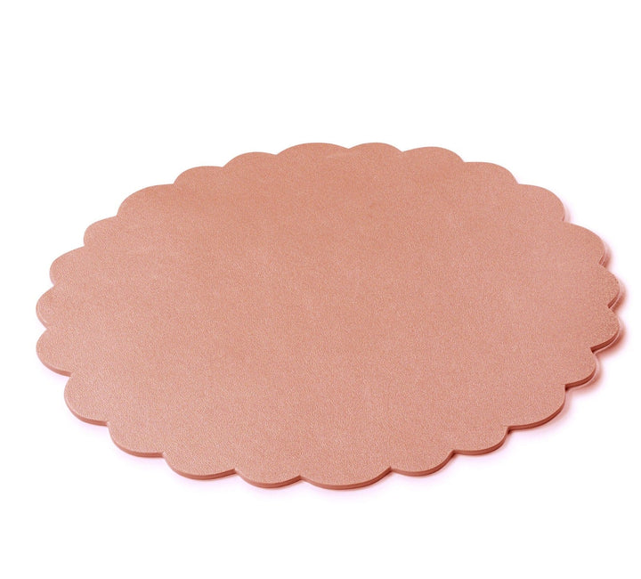 Leather Scalloped Chargers — Charger Plate