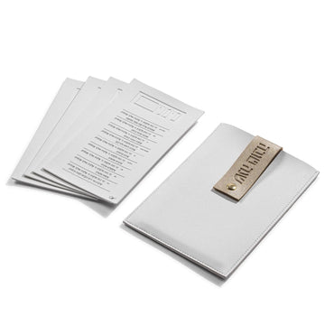 Leather Simanim Pouch & Card Set — lucite