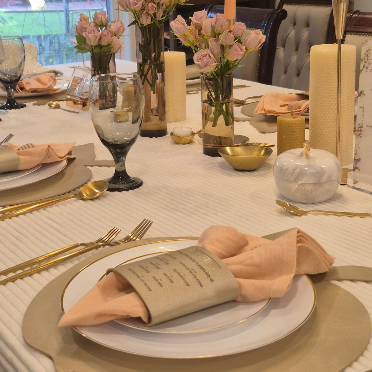 Leather Simanim Napkin Wraps | Judaica Square Lakewood