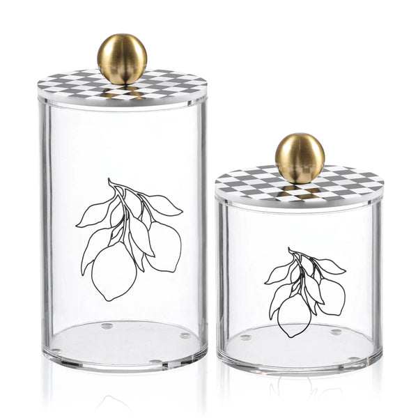 Lemona Cylinder Canisters | Judaica Square Lakewood