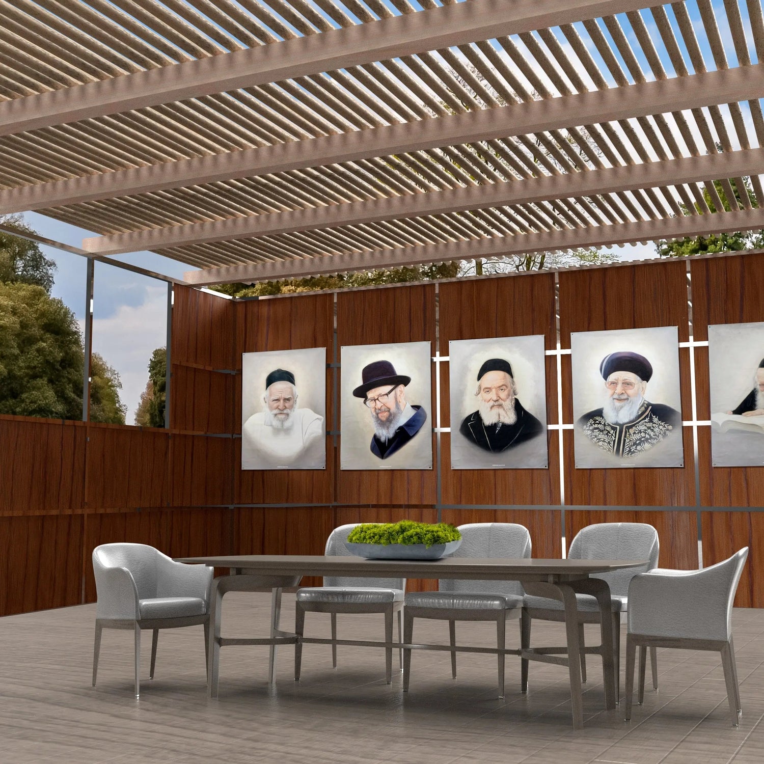 Light Gedolim Vinyl Sukkah Decorations | Judaica Square Lakewood
