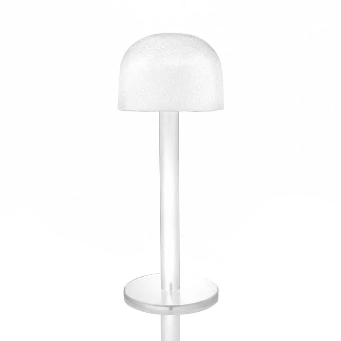 Lucite Wig Head — clear lucite wig stand with oval foam top sheitel stand | Judaica Square Lakewood