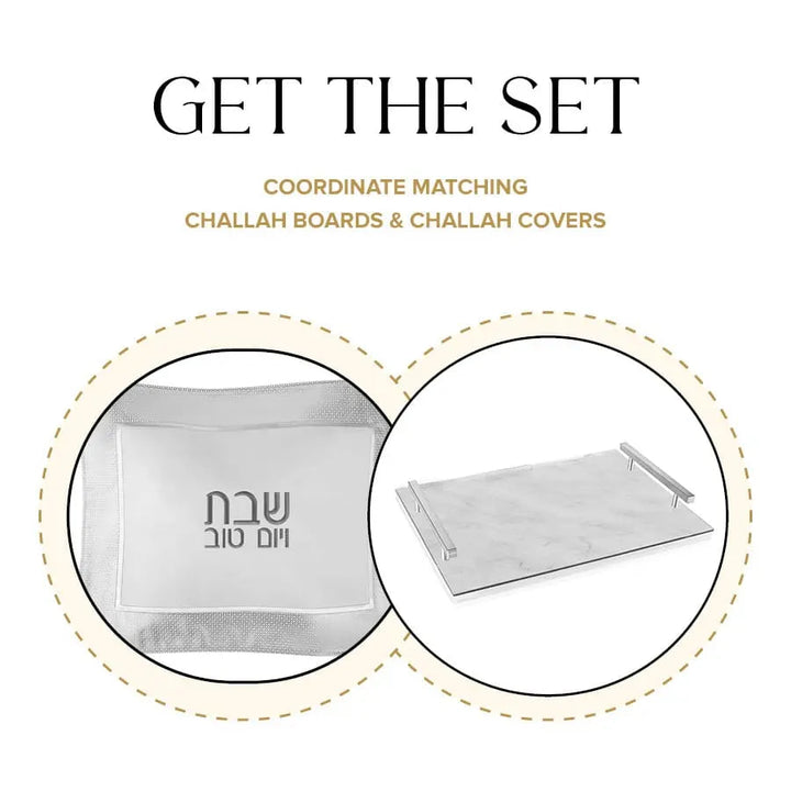 Marble Challah Board & Cover Set — Challah Board