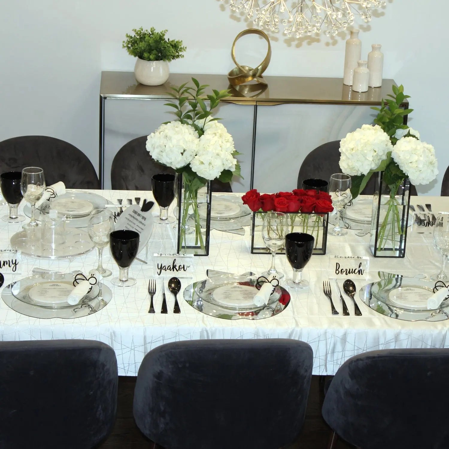 Marble Rosh Hashanah Tablescape | Judaica Square Lakewood
