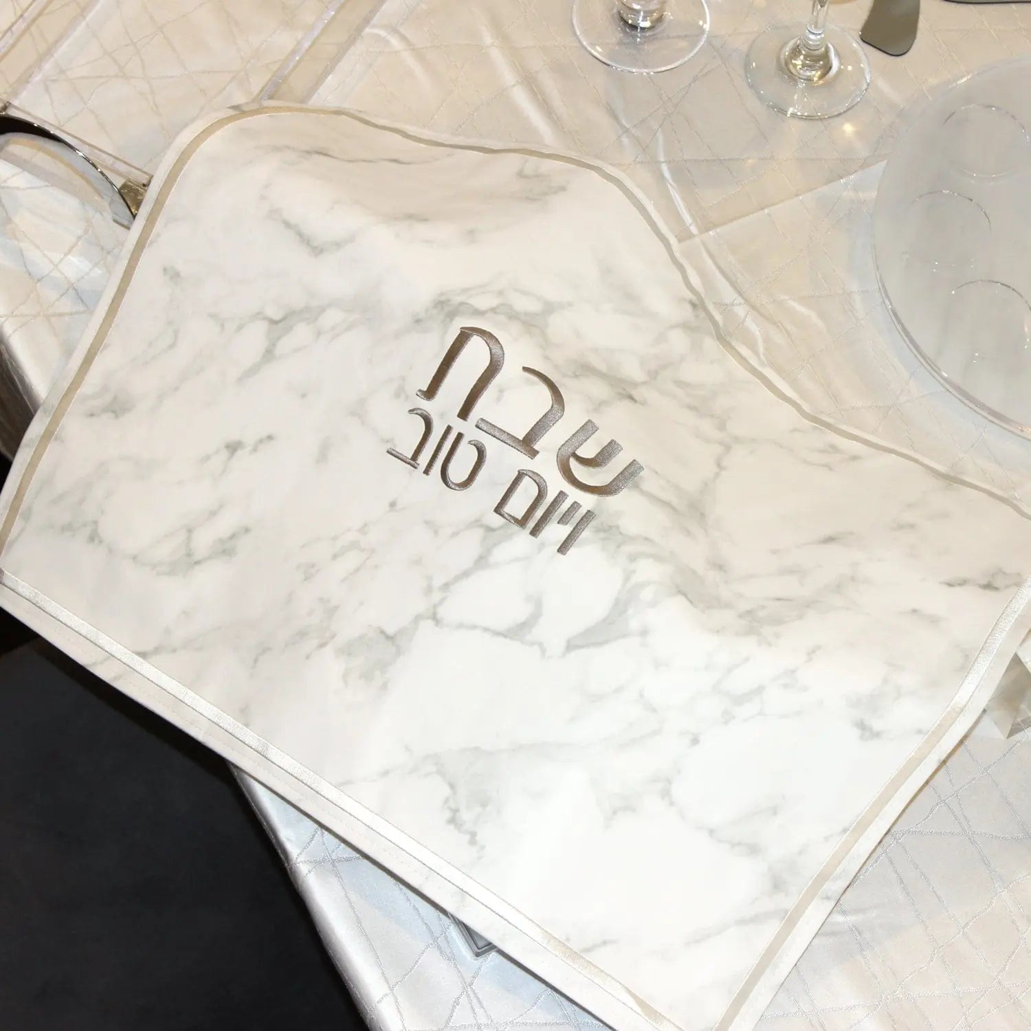 Marble Rosh Hashanah Tablescape | Judaica Square Lakewood