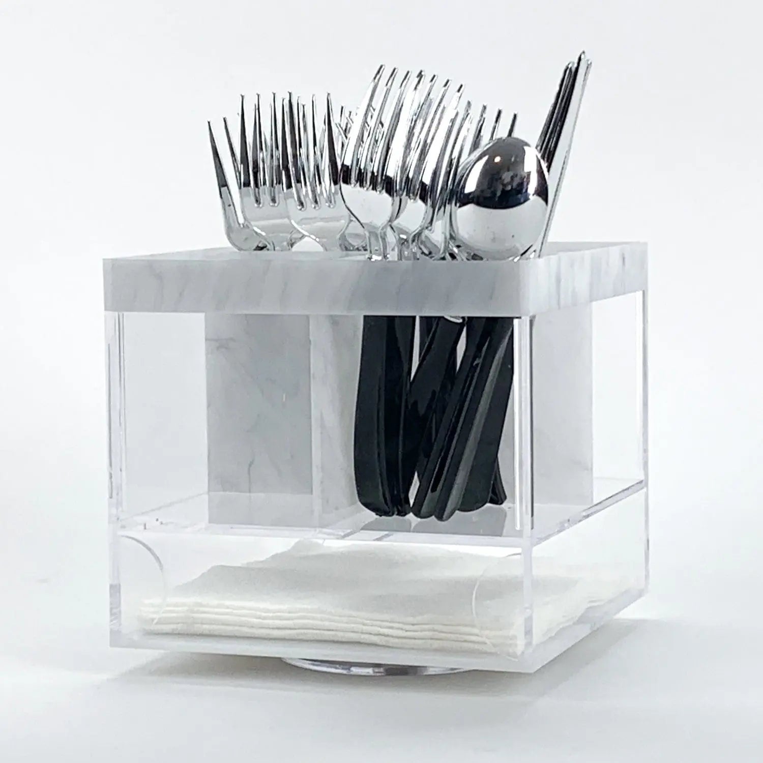 Marble Swivel Silverware Caddy | Judaica Square Lakewood