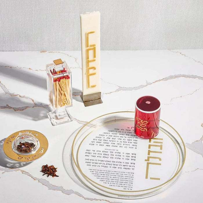Minimalist Havdalah Set — lucite | Judaica Square Lakewood