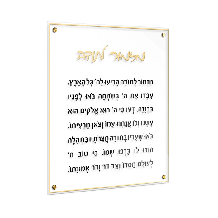 Mizmor Lesoda Classic Wall Art — lucite | Judaica Square Lakewood