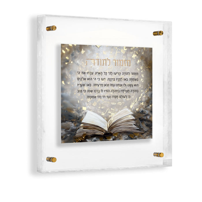 Mizmor Lesoda Painted Frame Wall Art — Lucite | Judaica Square Lakewood
