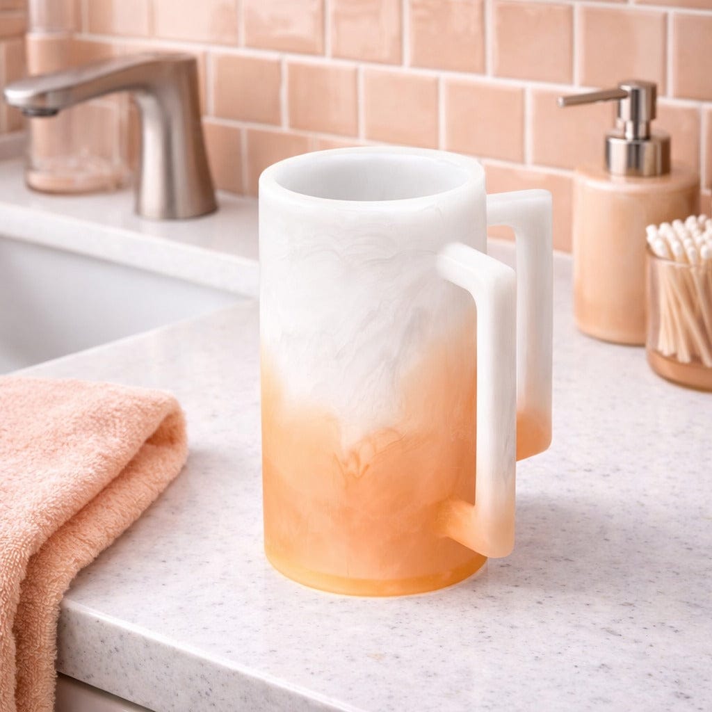 Ombre Resin Washing Cup — lifestyle shot | Judaica Square Lakewood