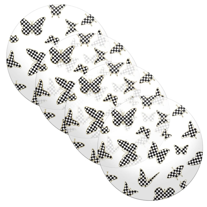 Onyx Butterfly Chargers — lucite Charger Plate | Judaica Square Lakewood