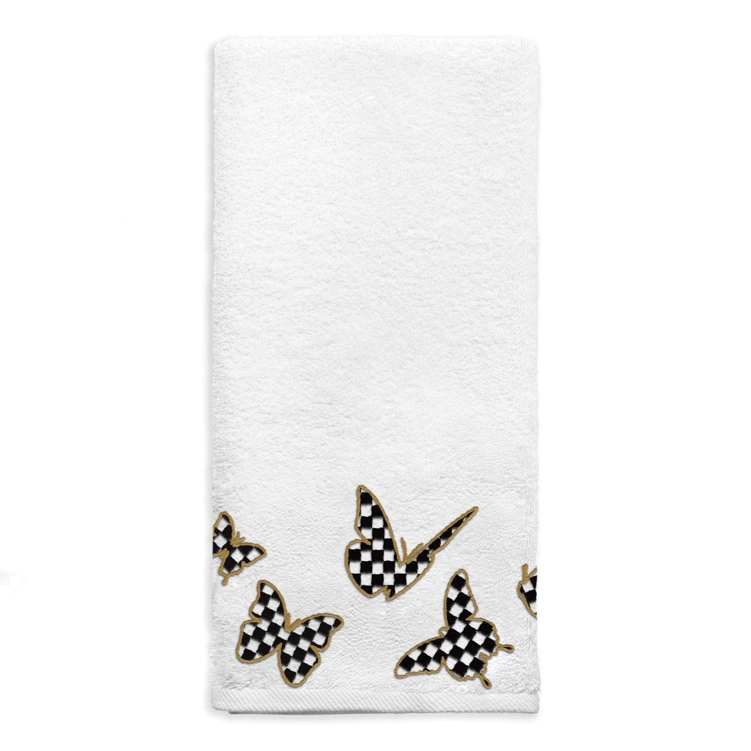 Netilas Yadayim Onyx Butterfly Hand Towel — detail view | Judaica Square Lakewood
