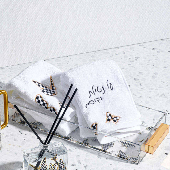 Onyx Butterfly Towel Set — Finger Towel