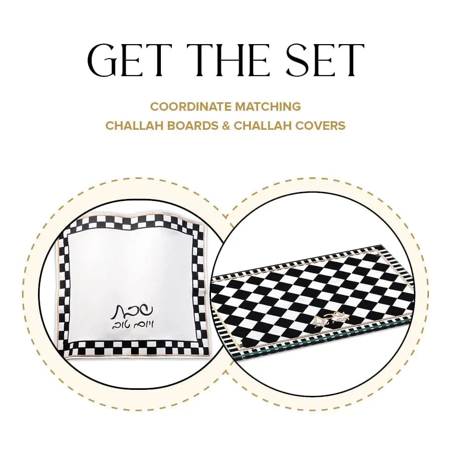 Onyx Challah Board & Cover Set | Judaica Square Lakewood