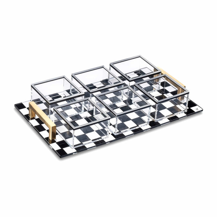 Onyx Dip Bowl Set — lucite Dip Holder | Judaica Square Lakewood