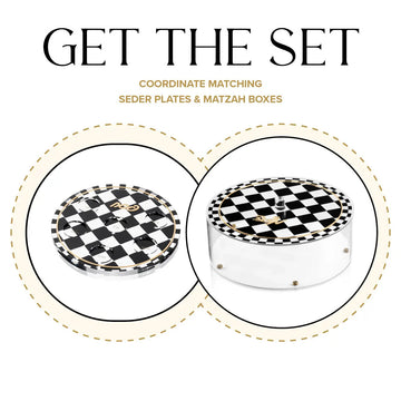 Onyx Seder Plate & Matzah Box Set — Seder Plate