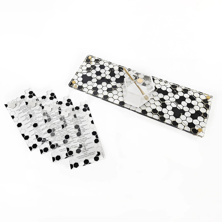 Onyx Simanim Tray Set with 4 or 6 Cards