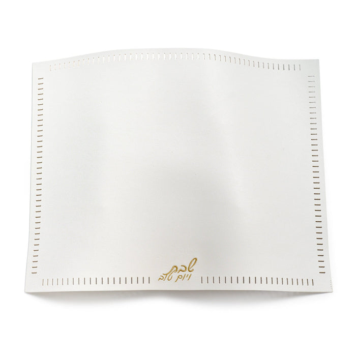 Open Stitch Challah Cover — leather | Judaica Square Lakewood